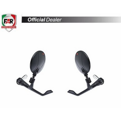 PonziRacing - Scooter y Moto 50cc > Estética > Espejos y Soportes > Tuning  / Plegable / Universal > Lejos > Par de espejos retrovisores HOMOLOGADOS  Bar End con protector de palanca