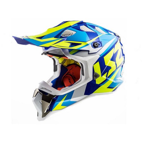 PonziRacing - Ropa y Gadgets > Cascos y Repuestos > Cascos > Ls2 > 404702054/S CASCO CROSS LS2 MX470 SUBVERTER BLANCO-AZUL-AMARILLO TALLA S